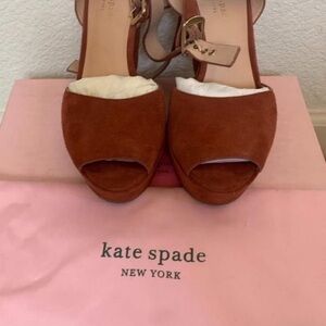 Kate Spade Rust Suede Heels